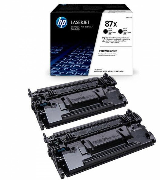 Двойная упаковка картриджей HP 87X черный [cf287xd] - фото №14