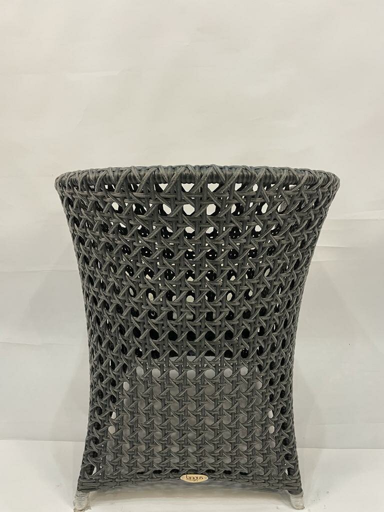 Плетеное кресло Тино из искусственного ротанга серое - фотография № 2