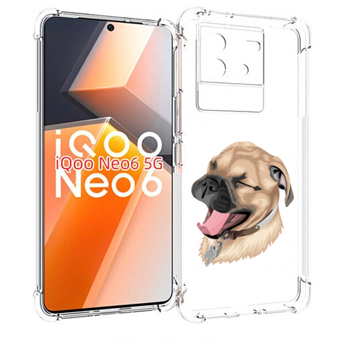 Чехол MyPads очень-довольная-собака для Vivo iQoo Neo 6 5G задняя-панель-накладка-бампер чехол mypads очень довольная собака для vivo x80 pro задняя панель накладка бампер