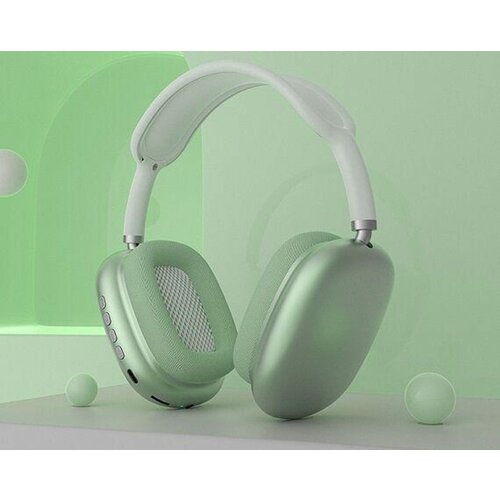 Наушники с Bluetooth Macaron P9 Plus зеленые 176200₽