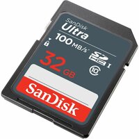 Карта памяти SanDisk Ultra 32GB SDHC UHS-I U1 V10, R 100 МБ/с