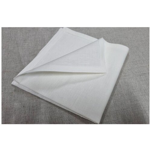 45х45 Белая сервировочная льняная салфетка 1 салфетка