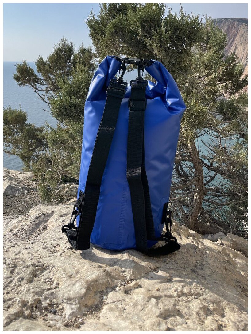 Водонепроницаемая сумка-мешок (гермомешок) Ocean Pack на 30 литров, синяя
