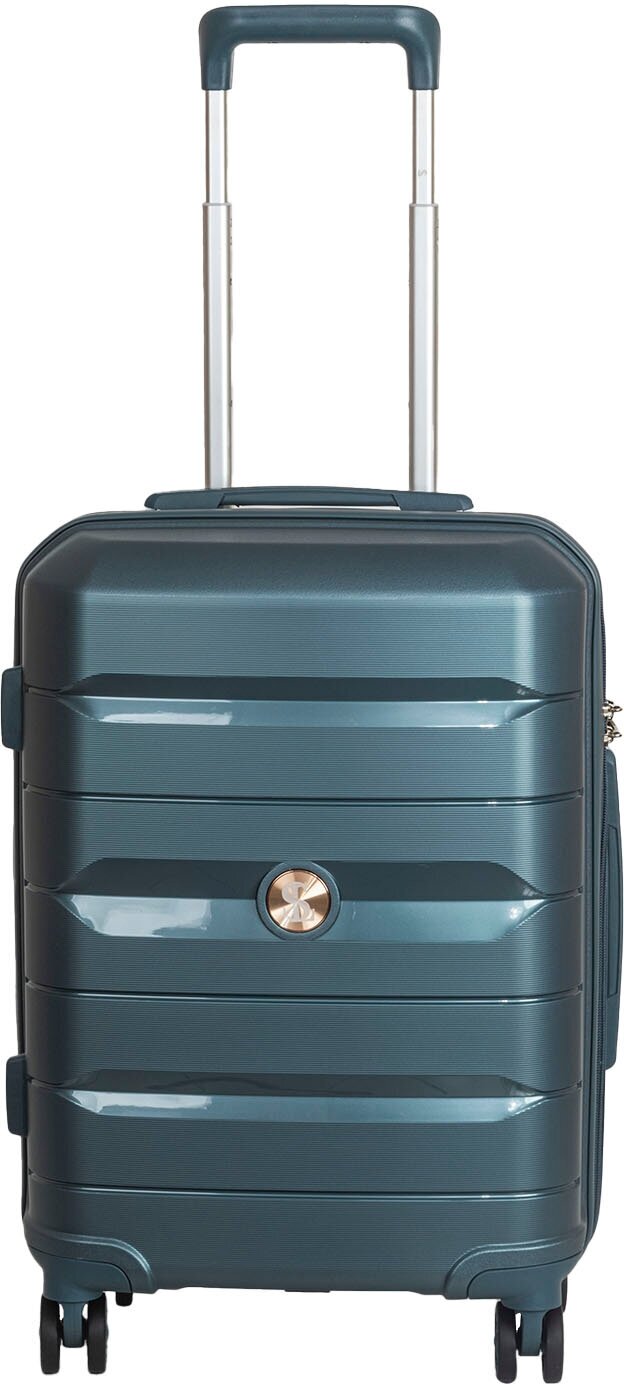 Чемодан S облегченный из полипропилена Supra Luggage, замок TSA, 35 литров, 4 колеса с поворотом на 360 градусов, 39X22X57 см