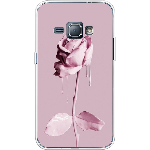 Силиконовый чехол на Samsung Galaxy J1 2016 / Самсунг Галакси Джей 1 2016 Роза в краске силиконовый чехол на samsung galaxy j5 2016 самсунг галакси джей 5 2016 роза в краске