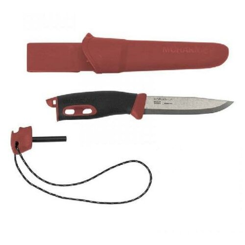 нож туристический morakniv companion olive green 14075 sandvik steel fixed blade Нож Morakniv Companion Spark Red, нержавеющая сталь, 13571