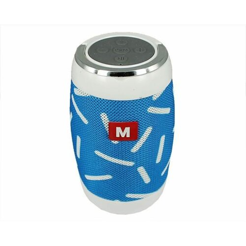Колонка М128 белая полоска AUXRadioUSBmicroSDBluetooth1200mAHdistance10mLED 146600₽
