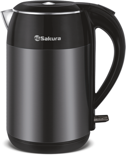 Чайник электрический Sakura SA-2154MBK Premium (1.8) чёрный металлик