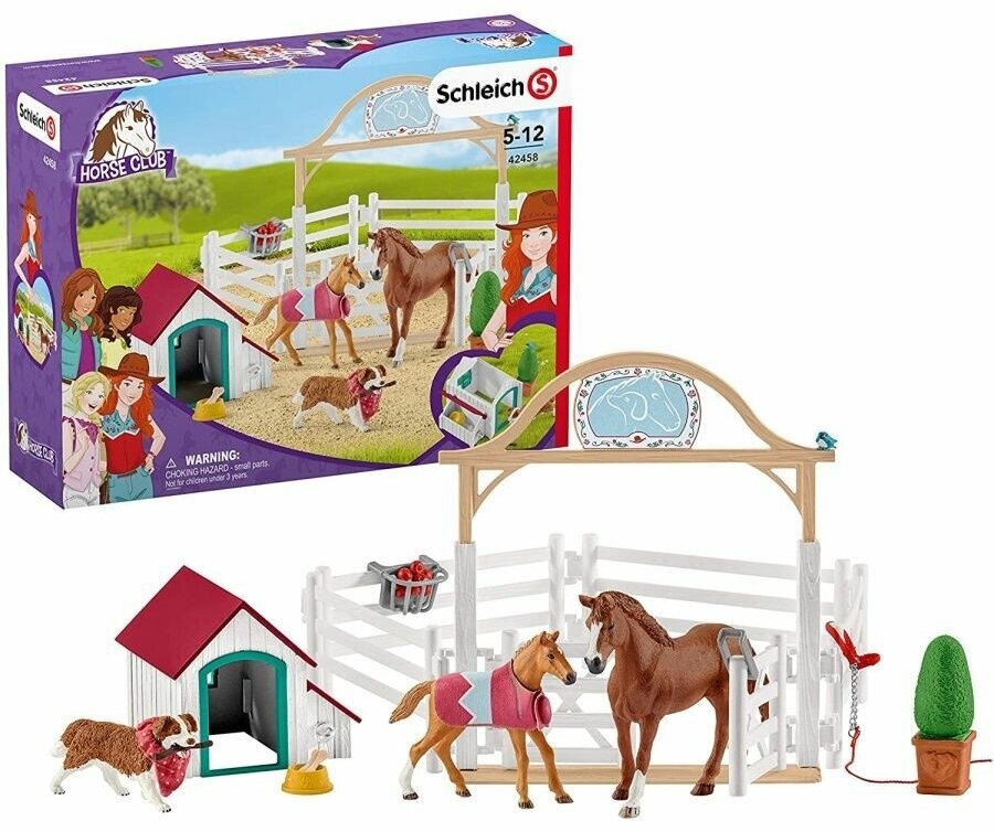 Schleich Игровой набор "Лошади для гостей Ханны с собакой Руби" - фото №16