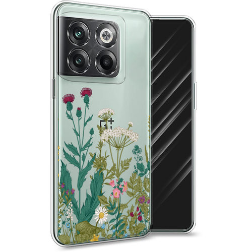 Силиконовый чехол на OnePlus 10T / Ван плюс 10T Дикие полевые цветы, прозрачный силиконовый чехол на oneplus 10t ван плюс 10t дикие полевые цветы прозрачный