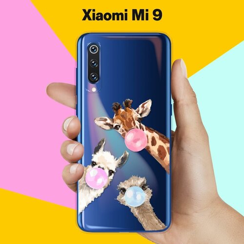 Силиконовый чехол Лама, жираф и страус на Xiaomi Mi 9 силиконовый чехол лама жираф и страус на xiaomi redmi note 8t