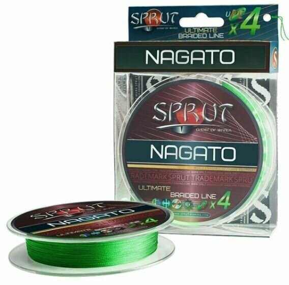 Шнур SPRUT NAGATO Hard Ultimate Braided Line х 4 0.14 mm 140m 11.5 kg Neon Green