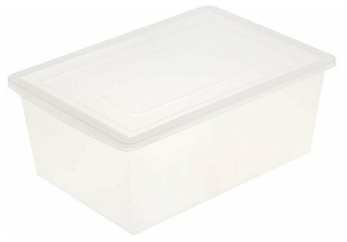 Соломон Ящик универсальный для хранения с крышкой, объём 30л, цвет прозрачно-матовый