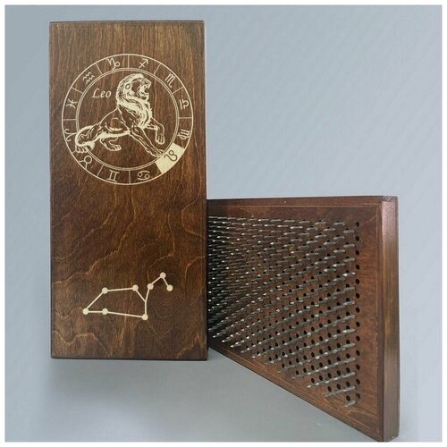 фото Доска садху динамические гвозди, шаг 10мм знаки зодиака (лев, leo, астрология, звезды) - 3016 сила души и тела