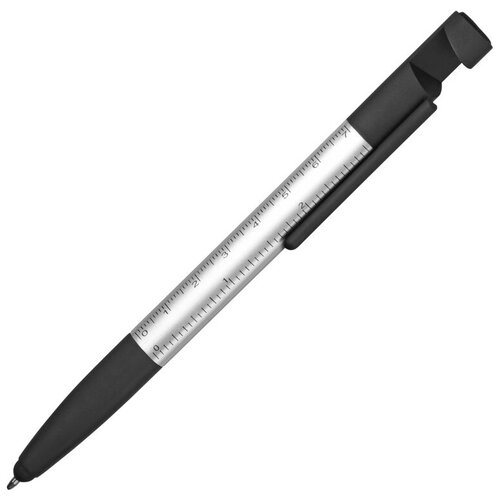 Ручка-стилус металлическая шариковая многофункциональная (6 функций) Multy, серебристый 6 в 1 многофункциональная металлическая шариковая ручка