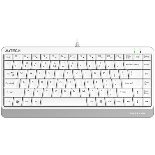Клавиатура A4Tech Fstyler FKS11 белый/серый USB клавиатура a4tech fstyler fks11 white
