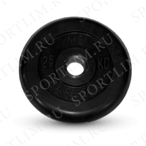 фото 2.5 кг диск (блин) mb barbell (черный) 26 мм. sportlim