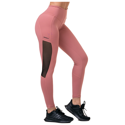 Легинсы женские Nebbia High Waist & Mesh Pink (S)