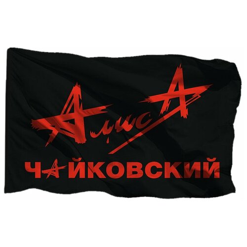 Флаг Группы Алиса - Чайковский на флажной сетке, 70х105 см