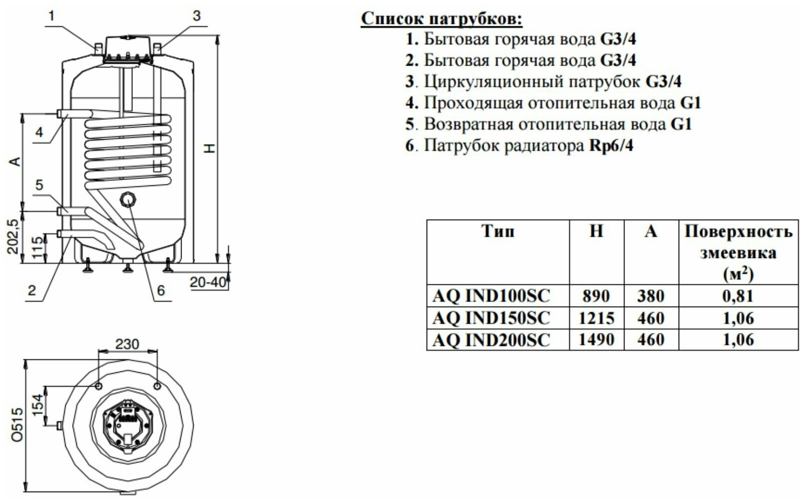 Накопительный косвенный водонагреватель Hajdu AQ IND100SC, белый - фото №12