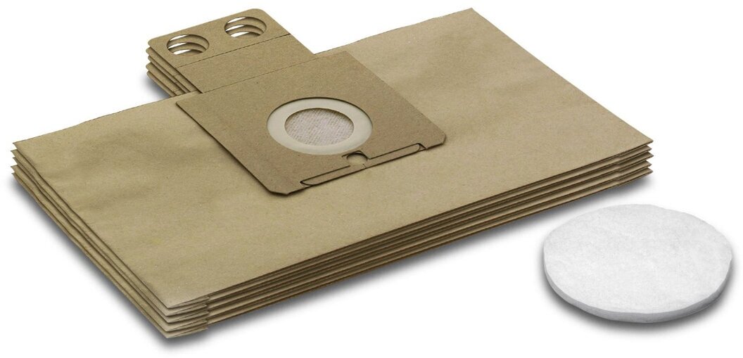 Фильтр-мешки, 5 шт, бумажные, для моделей пылесосов серии (RC 3000, RC 4000) Karcher