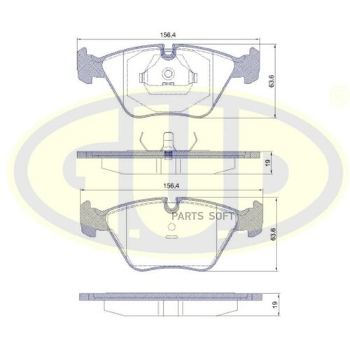 GUD GBP027000 Колодки тормозные передние bmw e34 1.8-2.5tds 89-95/e32 3.0-5.0 86-94