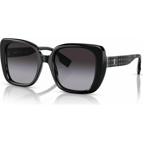 фото Солнцезащитные очки burberry, прямоугольные, оправа: пластик, с защитой от уф, градиентные, для женщин, черный