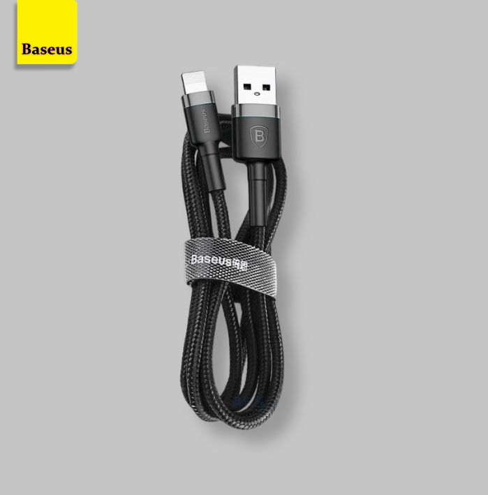 Кабель Baseus Cafule USB - Lightning, 1 м, 1 шт., черный/серый - фотография № 9