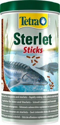 Корм для осетровых рыб Tetra Pond Sterlet Sticks 1 л, палочки для прудовых рыб от 15 см - фотография № 1