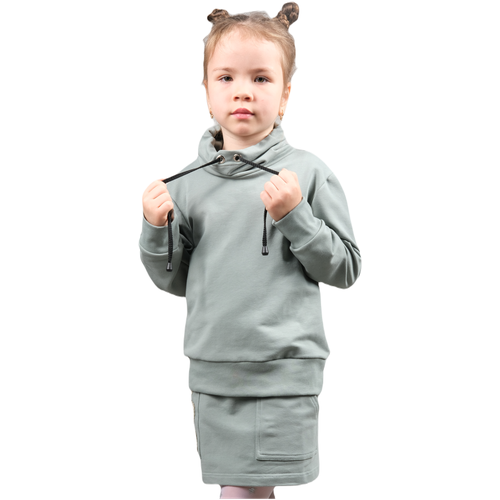 Юбка DaEl kids, размер 110, зеленый, серый юбка dael kids размер 110 бордовый