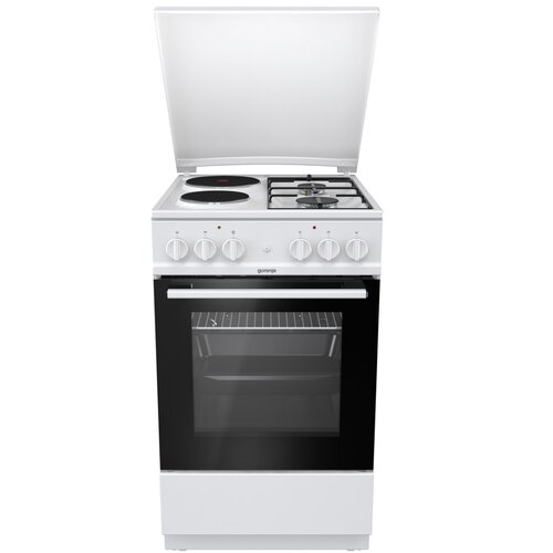 Плита 85x50x60 комбинированная 2 электрические конфорки 2 газовые конфорки духовка электрическая 70 л белая 3172700₽