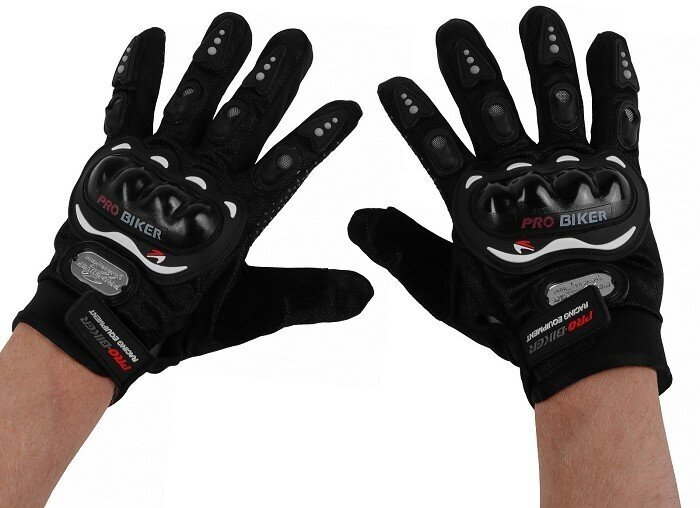 Перчатки для езды на мототехнике, с защитными вставками, пара, размер XL, черные 3734848