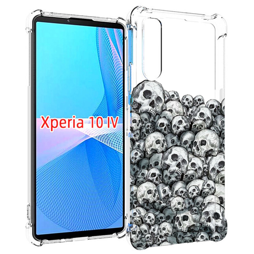 Чехол MyPads гора из черепов для Sony Xperia 10 IV (10-4) задняя-панель-накладка-бампер чехол mypads гора из черепов для sony xperia 1 iv задняя панель накладка бампер