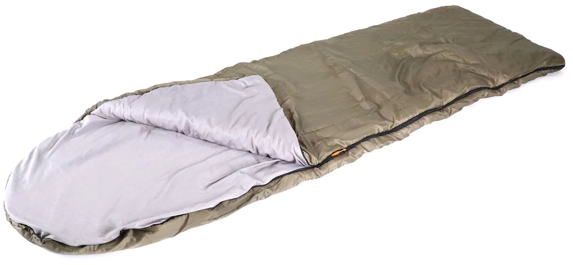 Спальный мешок с подголовником "следопыт- Forester", 200+35х75 см., до +5С, 2х слойный, цв. хаки