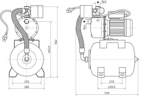 Насосная станция WILO HWJ-204-EM-R (2451057) - фотография № 2