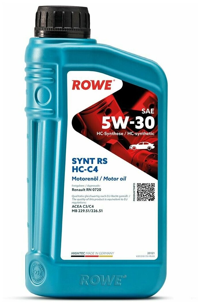 Масло моторное ROWE HIGHTEC SYNT RS SAE 5W-30 HC-C4 (1 л)