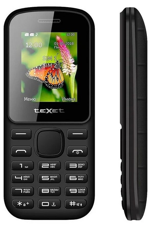 Мобильный телефон teXet TM-130 черный .