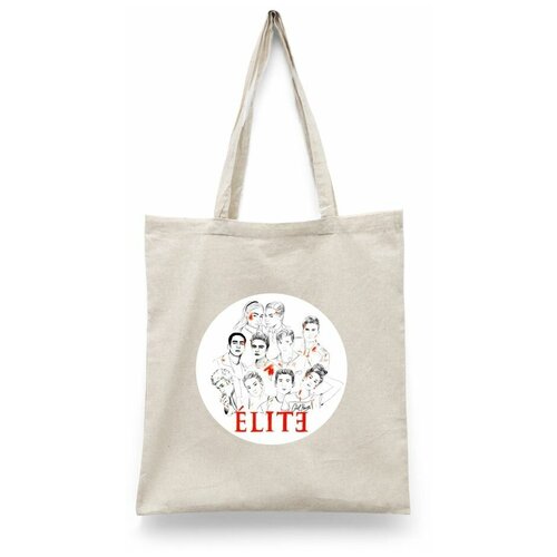 фото Сумка-шоппер унисекс каждому своё "элита/сериал/elite" черная