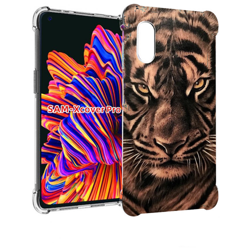 Чехол MyPads злой-большой-тигр для Samsung Galaxy Xcover Pro 1 задняя-панель-накладка-бампер
