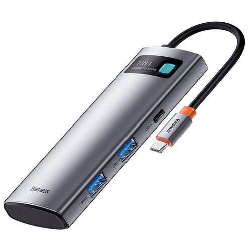 ПереходникАдаптер BASEUS Starjoy Series 7-in-1 Разветвитель Type-C - USB30PDHDMISDTFUSB-C серый 11172₽