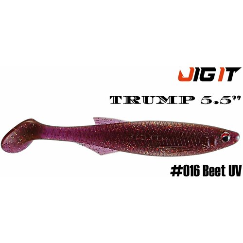 Приманка Силиконовая Jig It Trump 55 140 мм 016 BEET UV Squid 612₽