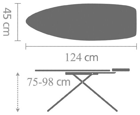 Гладильная доска"Brabantia" 124Х45см, 134647 - фото №3