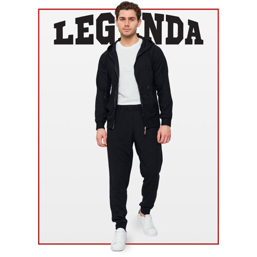 фото Костюм legenda, олимпийка, толстовка, худи и брюки, оверсайз, размер xl, серый