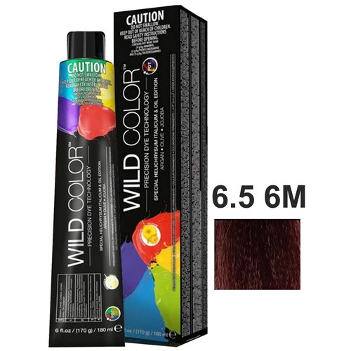 Крем-краска PERMANENT COLOR для окрашивания волос WILD COLOR 6.5 6M темный блондин красное дерево 180 мл