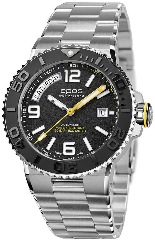 Наручные часы Epos Sportive 3441.142.20.95.30, серебряный, черный