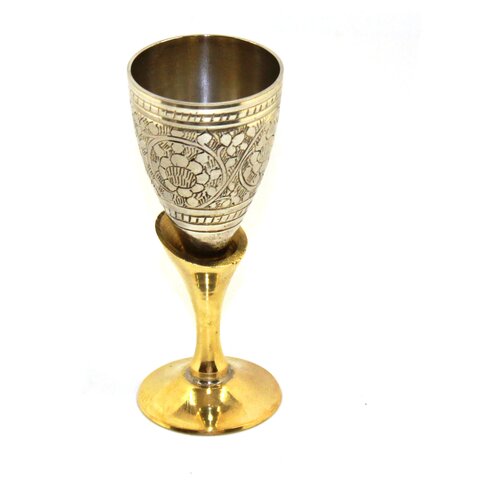 Рюмка с серебрением из латуни на 30мл.