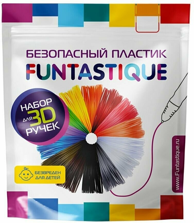 Комплект PLA-пластика Funtastique для 3D-ручек - 12 цветов PLA-PEN-12