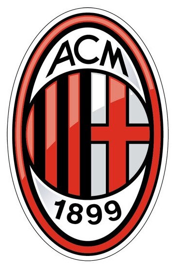 Наклейка Milan FC, 6,5х10 см