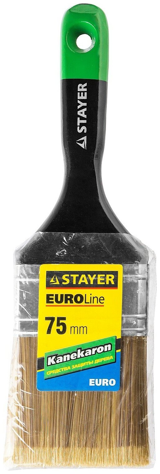 Кисть плоская STAYER , искусственная щетина, для лака, 75мм 0106-075 HozTools 110049299959 - фотография № 5