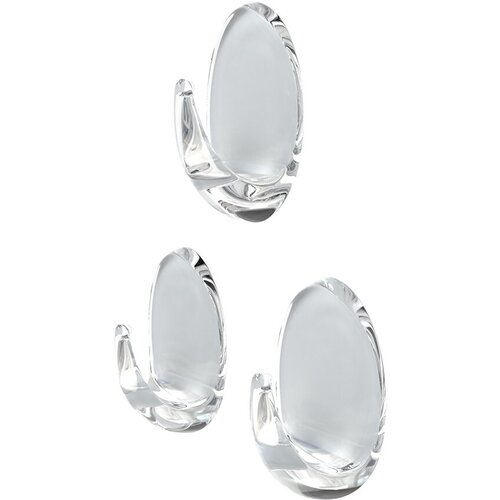 Крючок для ванной Kleber Strong одинарный самоклеящийся пластик прозрачный (3 шт.) (KLE-SG007/9691)